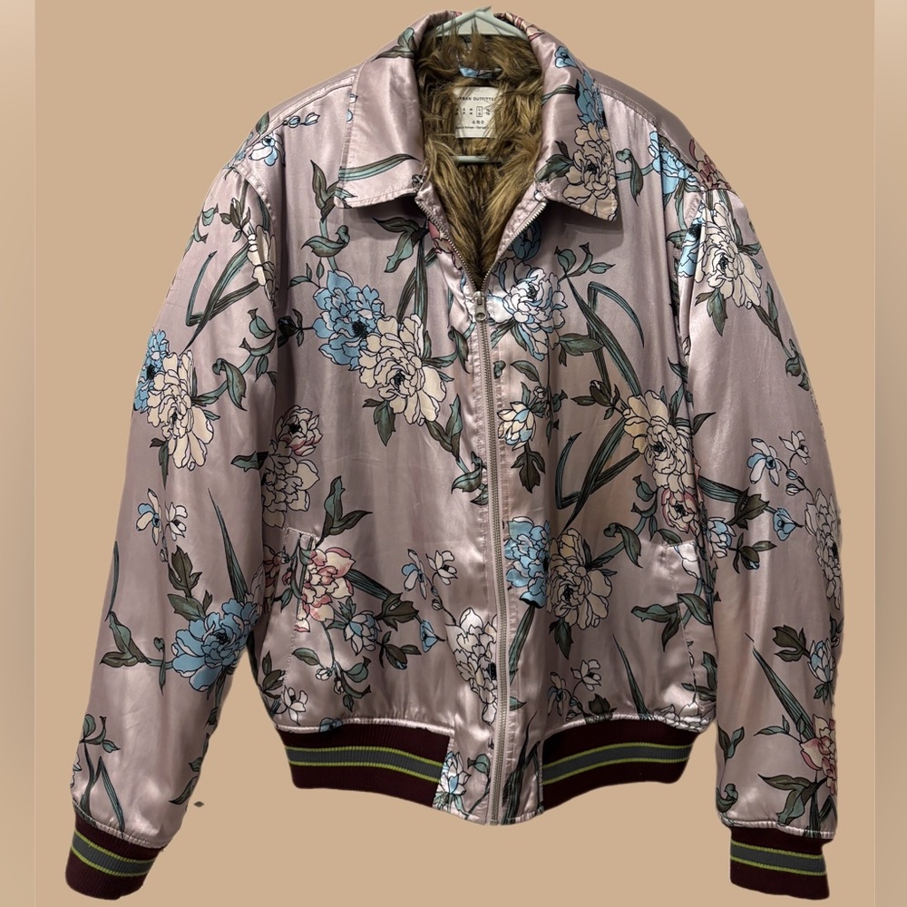 Urban Outfitters Silk/Fur Winter Coat